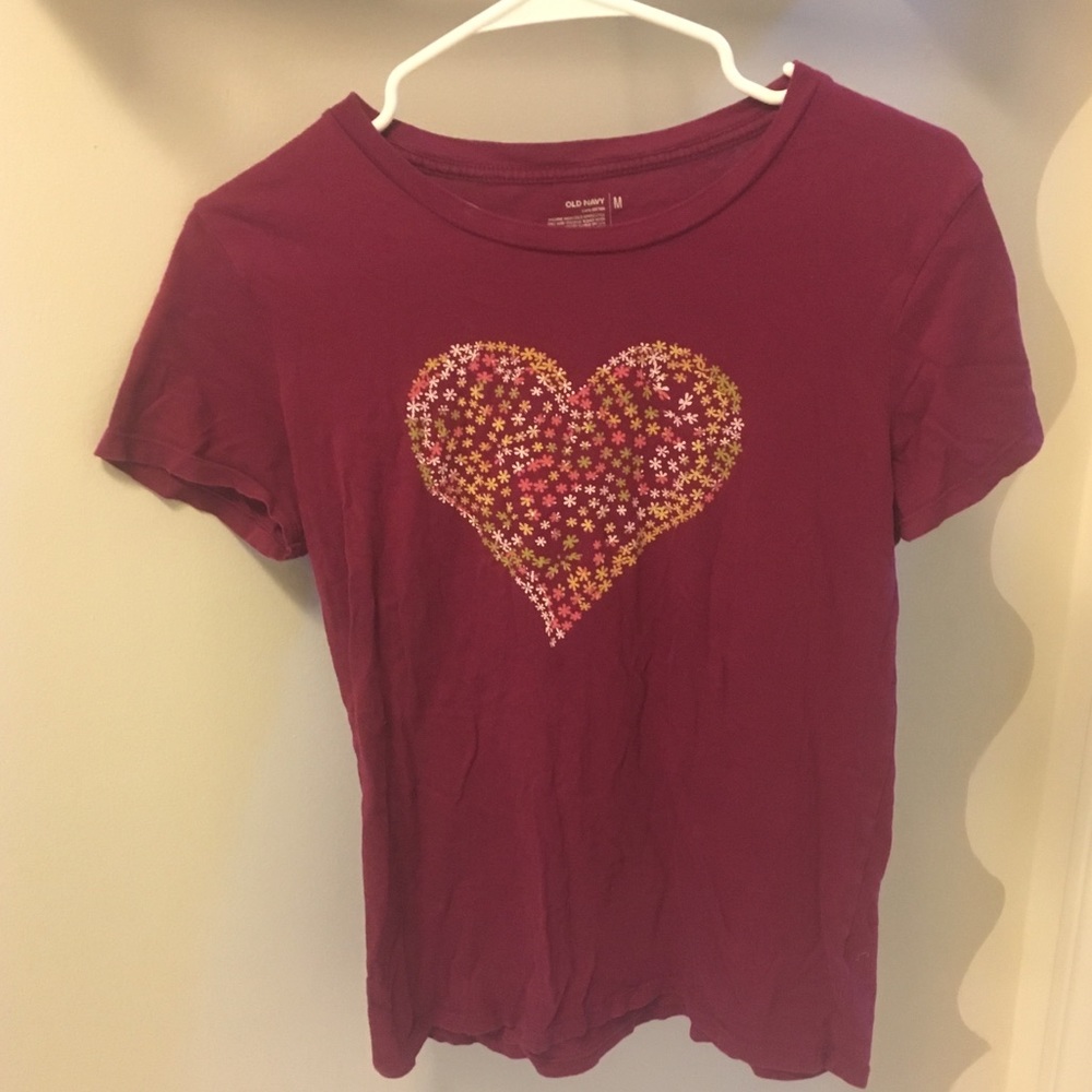 pink heart t shirt